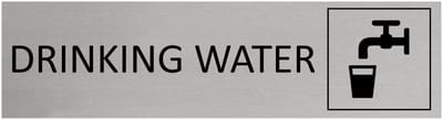 CombiCraft aluminium deurbordje Drinking water 165x45mm met tape