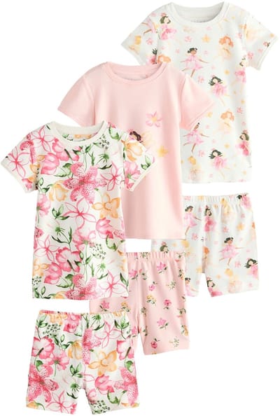 Next - Meisjes - Verpakking van 3 korte pyjama's - Roze