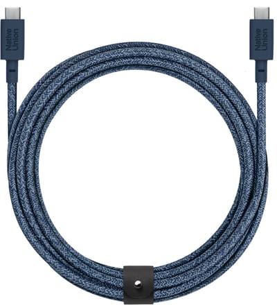 Native Union Belt Cable XL - Navy - USB-C naar USB-C - 3M - 100W
