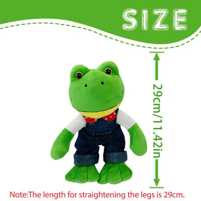 29cm Prachtige Kikker Pluche Speelgoed Schattig Kikker Meisje Grappige Festival Cadeaus Decoratieve Ornamenten Knuffel Cadeaus Voor Kinderen Vriend 29cm green