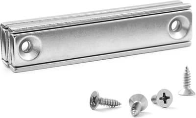 Brute Strength - Super sterk magnetisch ophangsysteem voor gereedschap, sleutels en messen - 60 x 13.5 x 5 mm - 2 stuks - Messenstrip - Magneetstrip
