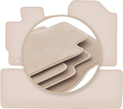 PREMIUM beige matten voor: Toyota Yaris III benzine 2011-2019
