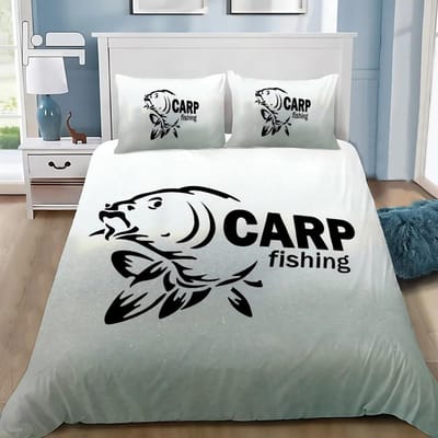 Nash Fishing Logo Dekbedovertrek Kussensloop Beddengoedset Volwassene JongenMeisje Slaapkamerdecoratie Eenpersoons Tweepersoons Groot Formaat US Full(200x230cm)