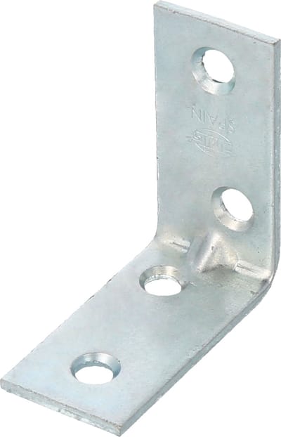 AMIG hoekankers/stoelhoeken - 16x - verzinkt staal - breedte 1.9cm - lengte 2 x 4cm