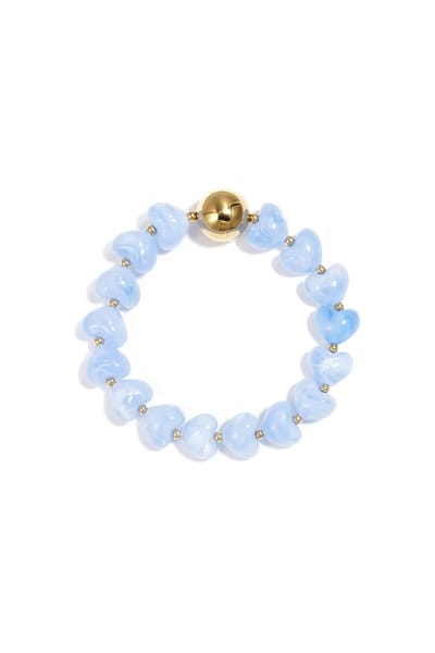 Armband met statement en hartvormige kralen - Verkleurt niet - Cadeau - Goudlief.nl