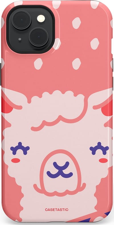 Casetastic Hoesje Geschikt voor Apple iPhone 15 Plus Magsafe - Stijlvolle Beschermende Duo-layer Case - Lama beat
