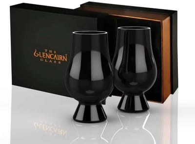 Whiskyglazen Zwart 2 stuks - Blind Tasting - Geschenkverpakking - Glencairn Crystal Scotland