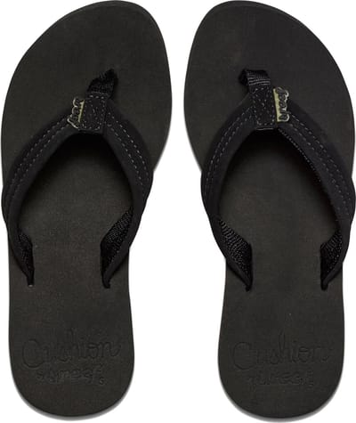 Reef Cushion Breezeblack/Black Dames Slippers - Zwart - Maat 40