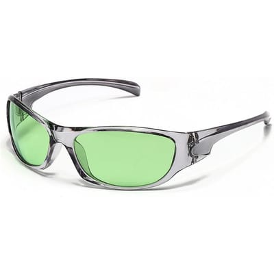 Y2K Punk Zonnebrillen voor Dames Heren Mode Sport Zonnebrillen Stijlvolle Feestbrillen Outdoor Reisbrillen beige