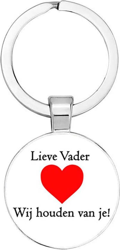 Akyol - Lieve vader wij houden van je Sleutelhanger - liefde - de liefste vader - familielid - cadeautje voor papa - familie - beste ooit - cadeau - verjaardag - kado - geschenk - gift - verrassing - liefste ooit - vaderdag - 2,5 x 2,5 CM
