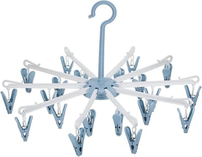 Opvouwbare Sokken Droogrek met 20 Klemmen - Kleerhangers voor Ondergoed en Kleine Was