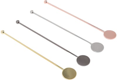 Dailygoods- Roerstokje RVS - 4 Stuks - Cocktail/Drank - Koffie - Melk/Thee - Schokbestendig - Cocktailstaafje