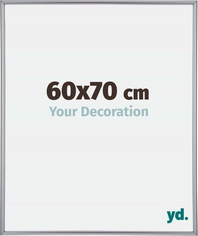 Your Decoration - Fotolijst 60x70 cm - Kunststof - Zilver Hoogglans - Annecy
