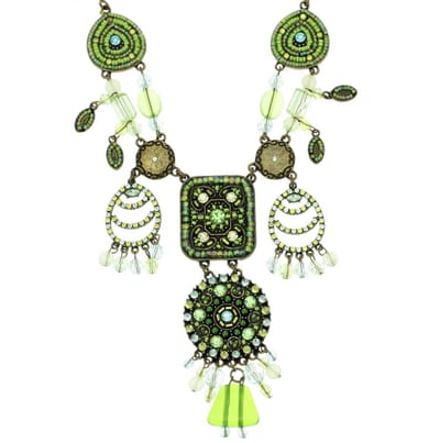 Behave - Groene Ketting met Oogverblindende Hangers - 41 cm