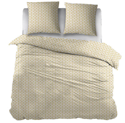 Snoozing Carla Dekbedovertrek - Tweepersoons - 200x200/220 cm - Yellow