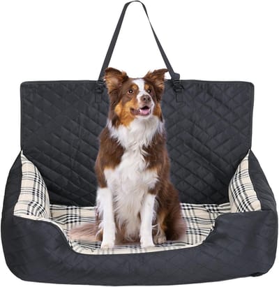 Honden autostoel - Reis zitje - Veilig reizen - Slipvrij ontwerp - 92x52x53cm - Zwart