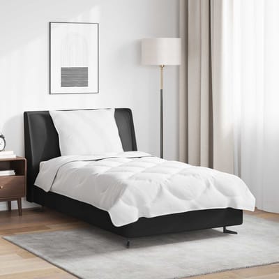 vidaXL - Deken - Set - met - kussen - 2 - st - Wit - Microvezel