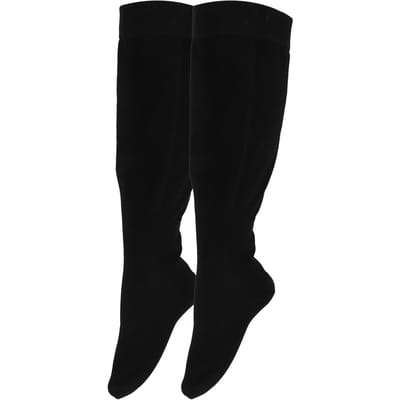 Knielange Compressiekousen voor Spataderen 23 tot 32 mmHg Steunkousen Plus Size Zwart 4XL 4XL black