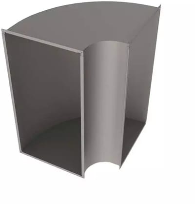 Bocht 90 graden verticaal 100 mm x 100 mm