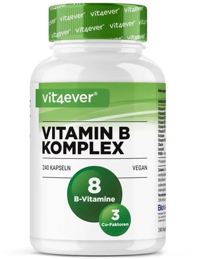 Vitamine B-complex - Vit4ever - 240 capsules (6 maanden) - Premium: Met bio-actieve vitamine B-vormen + co-factoren - Tot 10 keer hogere dosering dan andere vitamine B-complexen - Veganistisch