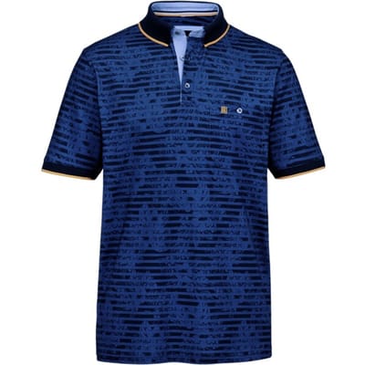 Babista herren Poloshirt - 44/46 - blauw - Plus Size