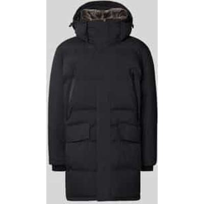 Regular fit gewatteerde mantel met afneembare capuchon