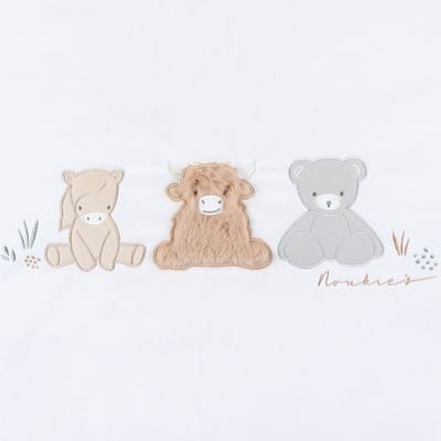 Noukie's F&O Deken - 75 x 100 cm - Veloudoux - Beige/Wit