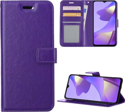 LuxeBass Hoesje geschikt voor Oppo Reno 5 - Boekhoesje met kaartvakken - Paars gsm hoesje - telefoonhoes - telefoonhoesjes