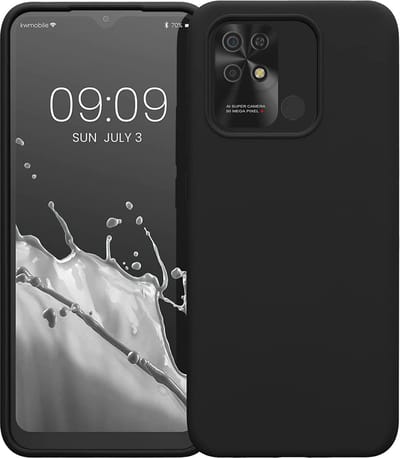 Casemania Hoesje Geschikt voor Xiaomi Redmi 10C - Zwart - Siliconen Back Cover