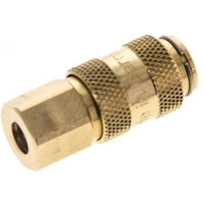 Messing DN 2.7 (Micro) Luchtkoppeling Snelkoppeling M5 Binnendraad Double Shut-Off - CLS2-F-B-SV-P-5