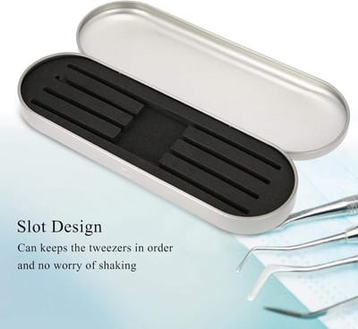 Dailygoods- Carneool Pincet - Opbergdoos met Slot - Opslag voor Wimpergereedschap - Duurzaam Kuifjesmateriaal - Klein Formaat - Handig en Praktisch