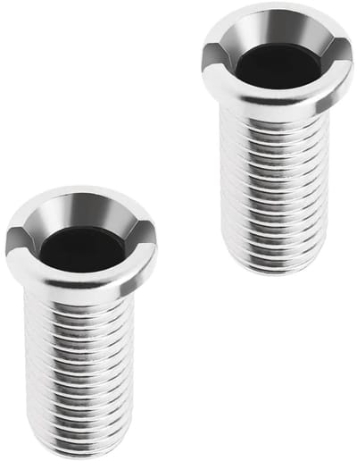 Keukenafvoer Basket Schroeven Set, M12 x 25mm Holle Schroeven in RVS voor Afvoerstopper en Afvoerfilter, 2 Stuks