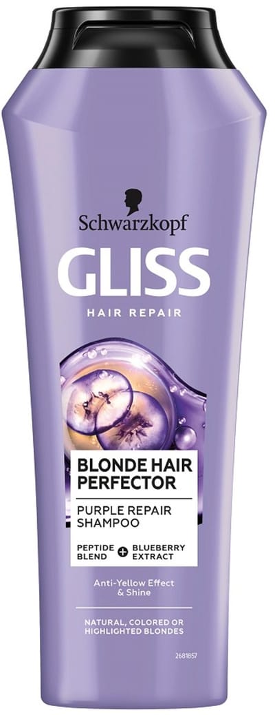 Gliss Kur Blonde Hair Perfector Purple Repair Shampoo voor blond haar - 250ml