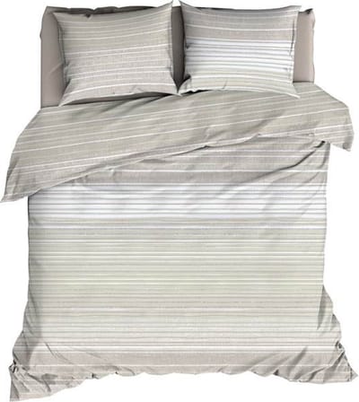 Romanette Jordy Dekbedovertrek - Tweepersoons - 200x200/220 cm - Chalky