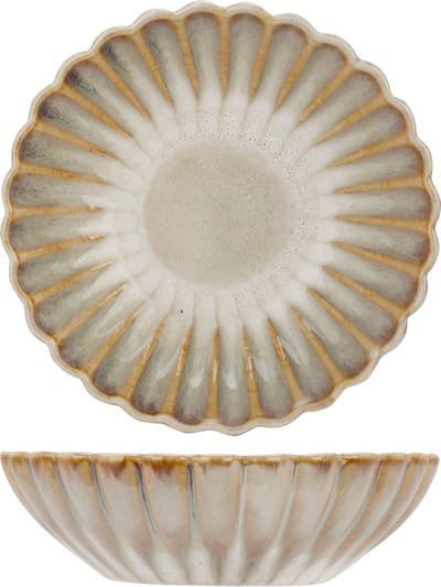 Cosy & Trendy Kom Astera Pearl Beige - 4 Stuks Ø 12 cm - Aardewerk - Vaatwasser- & Magnetronbestendig