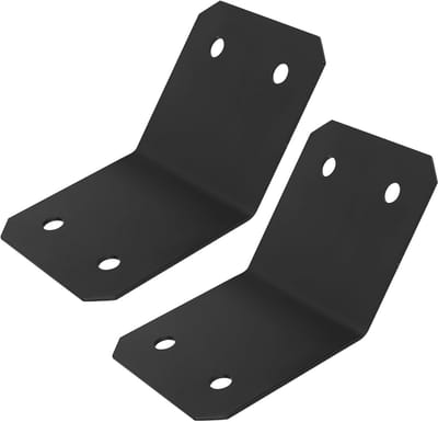 Hoekverbinders 2 stuks - Montagehoek L-beugel - Houtconstructies Verstevigen - 135 graden ontwerp - 120x120x127mm 3mm dik - Zwart