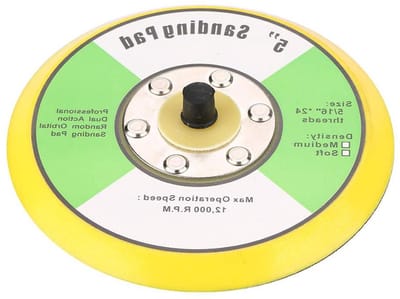 Steunschijf - Polijstschijf Schuurpad - Oppervlakken Bewerken - Zelfklevend Klittenband - 125 mm - Zwart