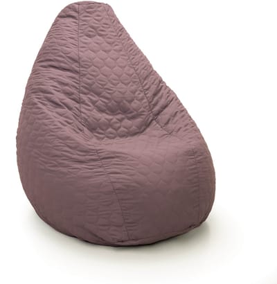 Drop & Sit - compacte zitzak - tijdloos gewatteerd nylon - oud roze - 180L - tijdloos model met uitneembare binnenzak