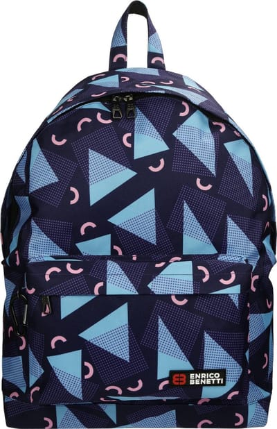 Enrico Benetti Phantasy Island Laptoprugzak 46197 - 14" laptopvak - 19 liter - Triangle 80's print