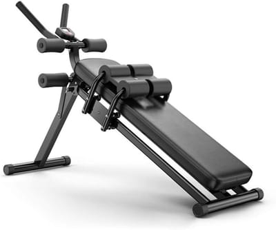 Fitness Bank Verstelbaar - Trainingsbank Zwaar - Full Body Workout - Veelzijdige Oefeningen - 150 kg Belasting - Zwart