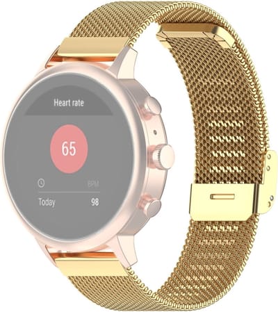 Milanees bandje - geschikt voor Fossil Gen 5E / Gen 6 / Fossil Female modellen - goud