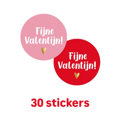 30 sticker Fijne valentijn Roze - Rood- Liefde - valentijn