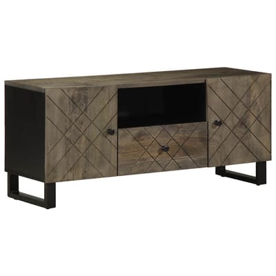 vidaXL - Tv-meubel - 105x33x46 - cm - massief - mangohout - zwart