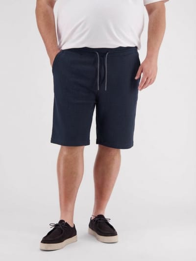 LERROS Shorts met trekkoord van jersey, grote maten , Maat: 3XL , Kleur: CLASSIC NAVY , 85% katoen, 12% polyester, 3% elastaan