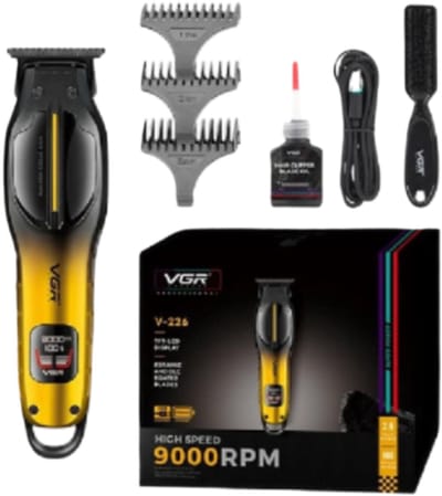 Draadloze Tondeuse voor Mannen – VGR V-226 – Professionele Hair Clipper – 9000 RPM Motor – Keramische Messen – Barber Trimmer