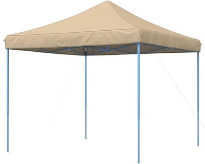 Ruime Partytent - Pop-up Paviljoen - Buitenfeesten Organiseren - Gepoedercoat Stalen Frame - 292 x 292 cm - Beige