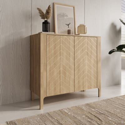 Meubella - Montera - Dressoir - Eikenpatroon - 103x41x96 cm