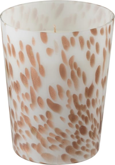 J-Line geurkaars Noa - Neon Night - glas - wit/goud - medium - 68U