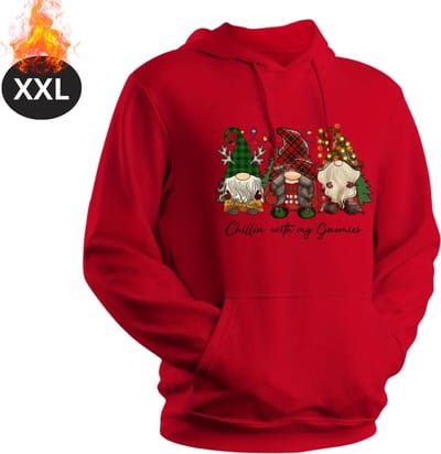 Bovista Kersttrui - Heren - Foute Kersttrui - Christmas Sweater - Kerst Sweater - Christmas Jumper - Hoodie - Rood - XXL