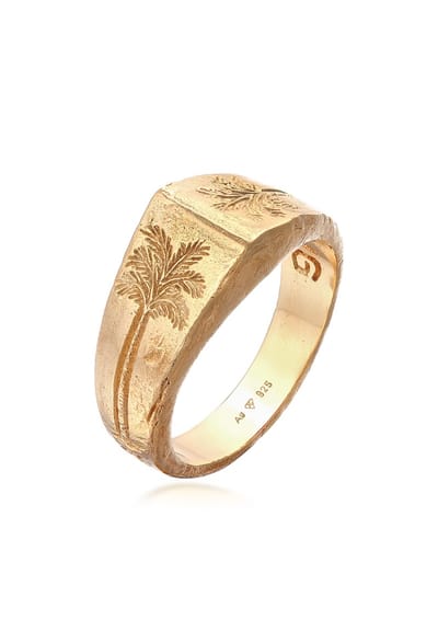 Haze & Glory - Ring - HG HAZE & GLORY - Ring voor Heren in 925 sterling zilver, Sieraden Heren, Zilveren ring geoxideerd, Palm, Coconut Society - Heren